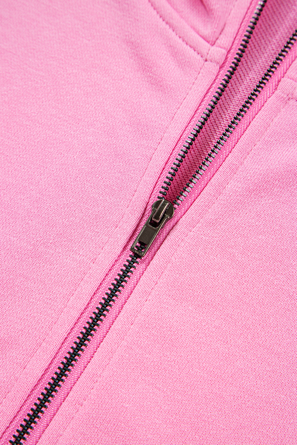 Bonbon Checkered Patchwork Half Zip Hoodie with Pocket