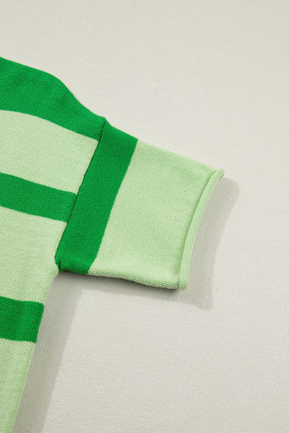 Green Stripe Oh For Luck’s Sake St Patrick Knit Tee