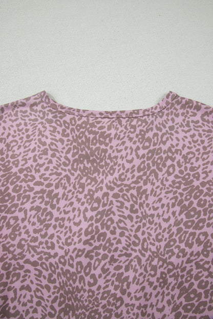 Leopard Star Patch Studded Oversized Western Graphic Tee