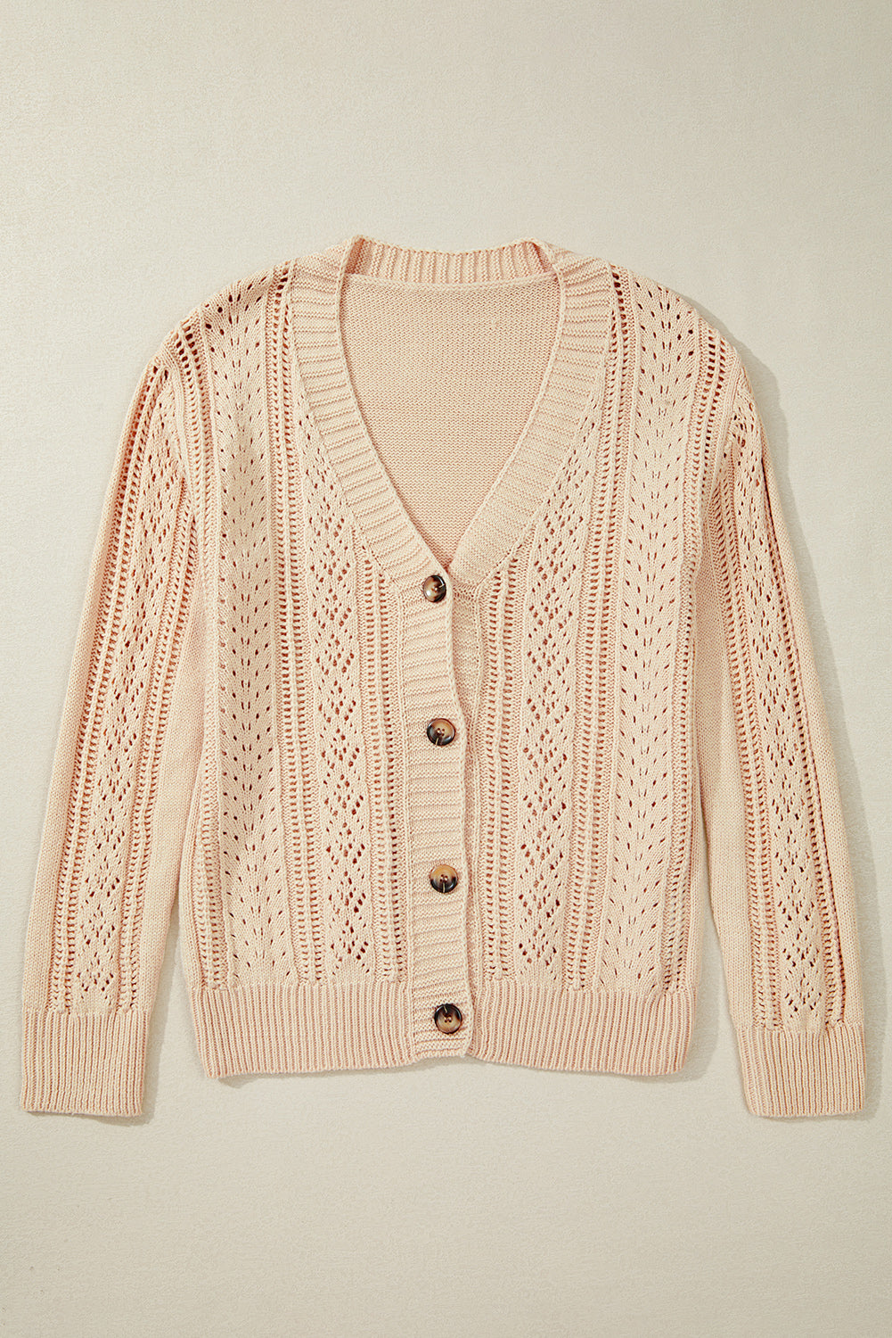 Canton Open Knit Drop Shoulder Sweater Cardigan