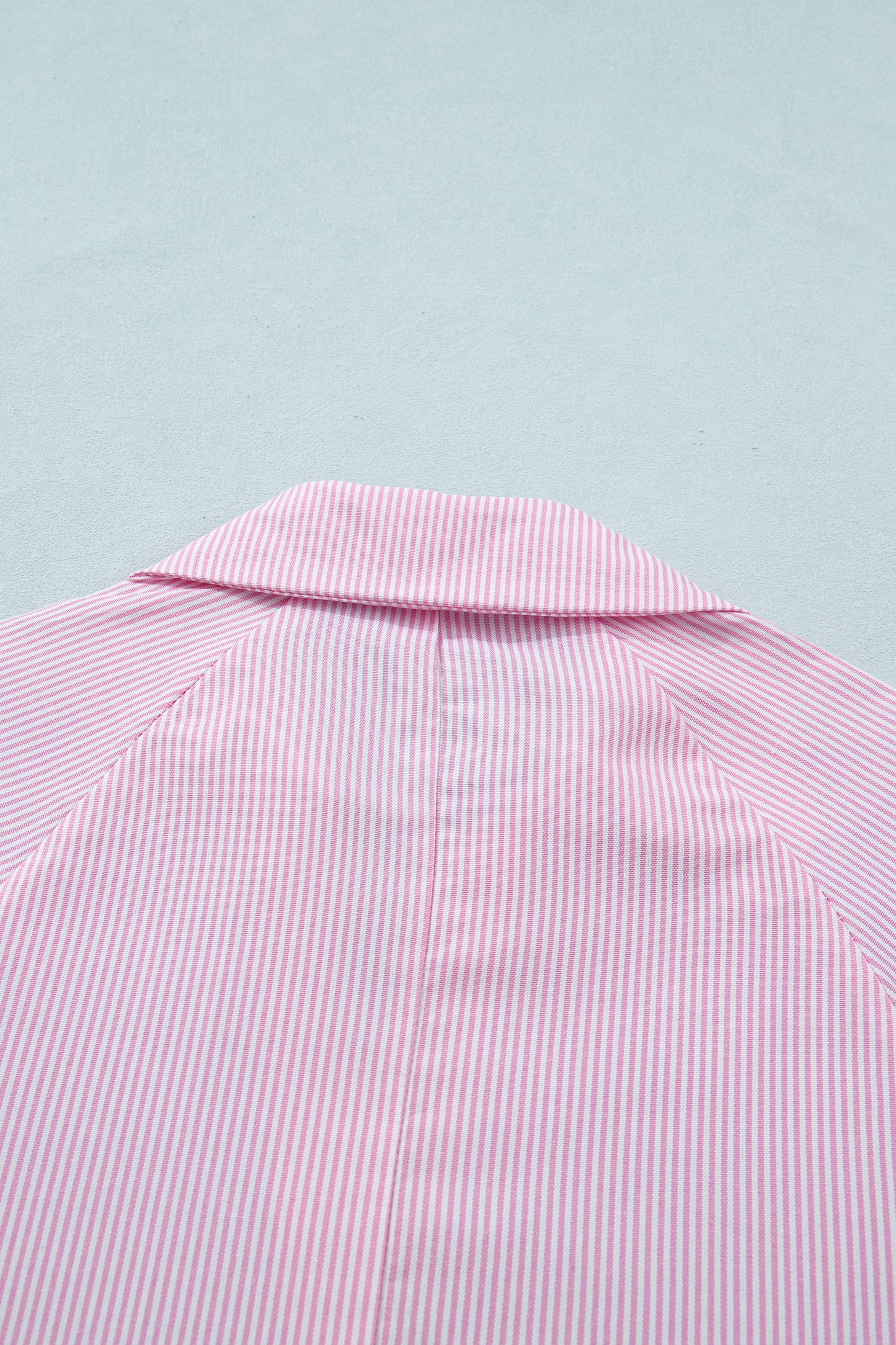 Striped V Neck Short Sleeve Casual Blouse Summer Top