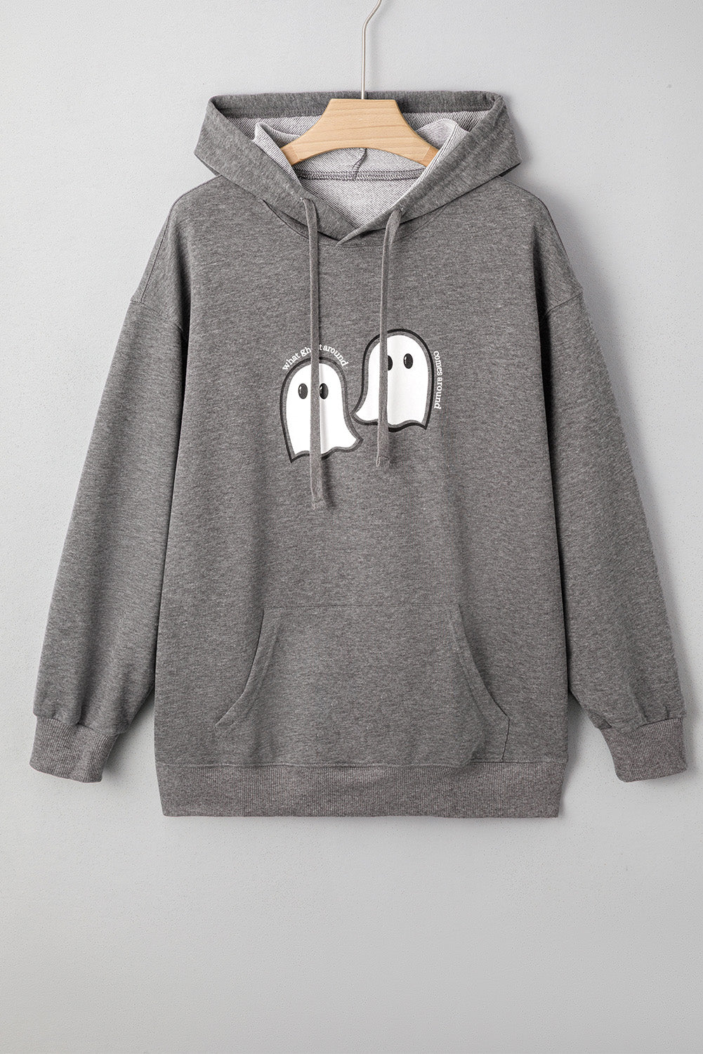 Cute Ghost Graphic Halloween Hoodie Oversized Pullover