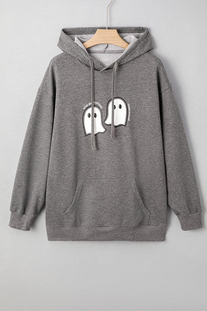 Cute Ghost Graphic Halloween Hoodie Oversized Pullover