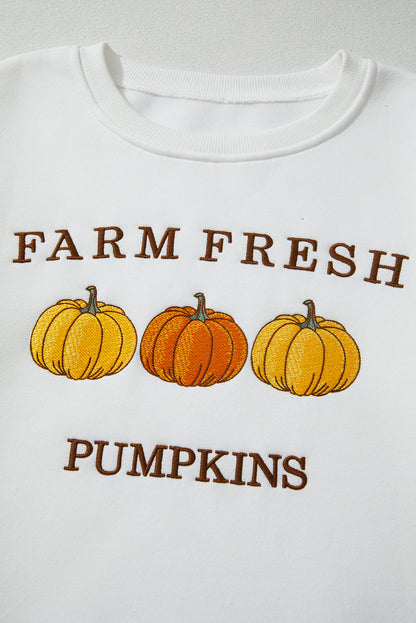 Farm Fresh Pumpkins Graphic Fall Thanksgiving Sweatshirt