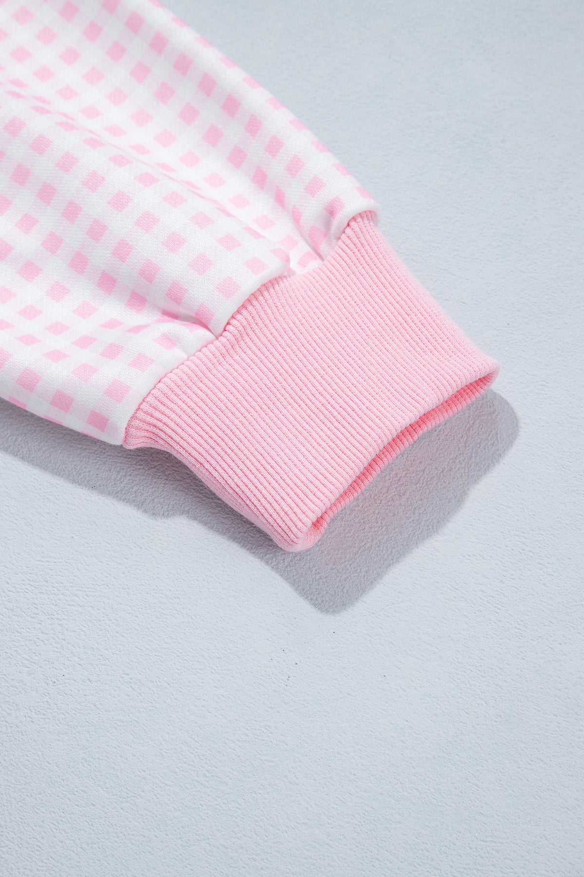 Evergreen Plaid Sleeve Colorblock Loose Tunic Sweatshirt