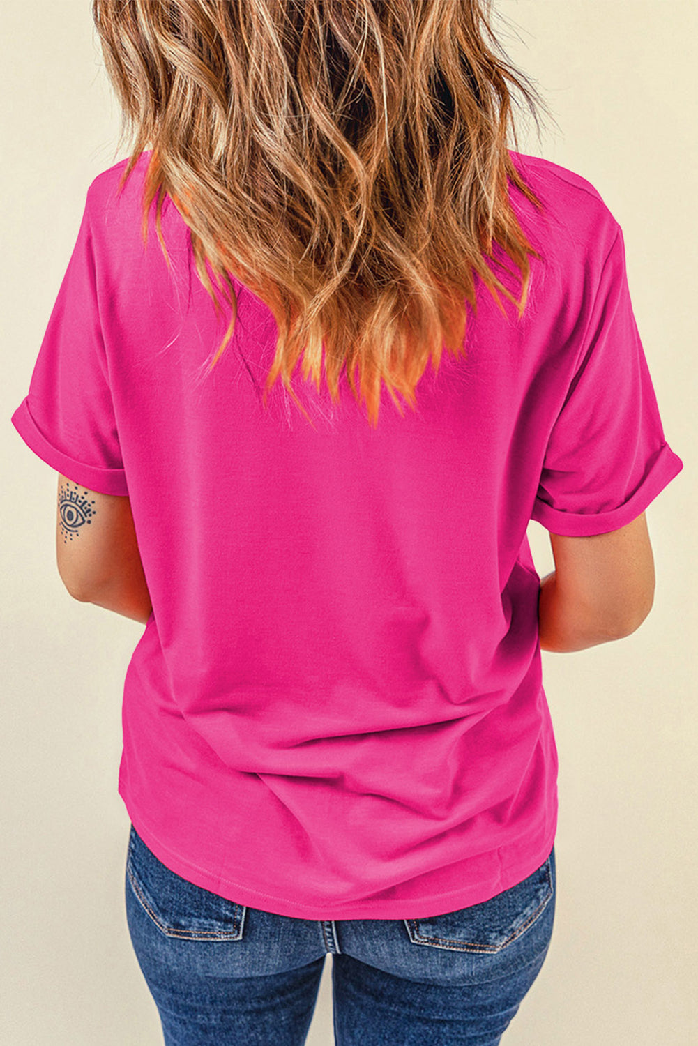 Rose Red Easter Bunny Chenille Patch Graphic Tee