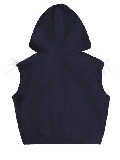 Kids  Sporty Sleeveless Zip Up Hoodie Vest
