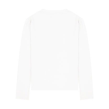 Kids Long Sleeve Solid Color Slim Fit T-Shirt