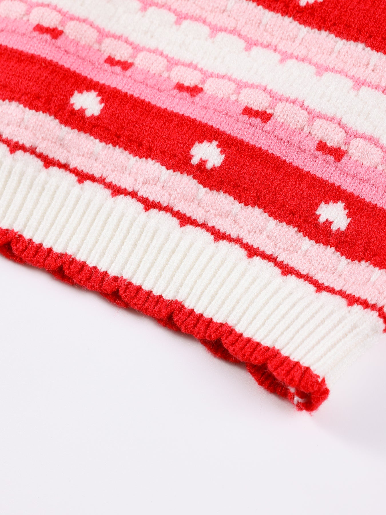 Girls' Striped Knit Button-Front Cardigan Sweater