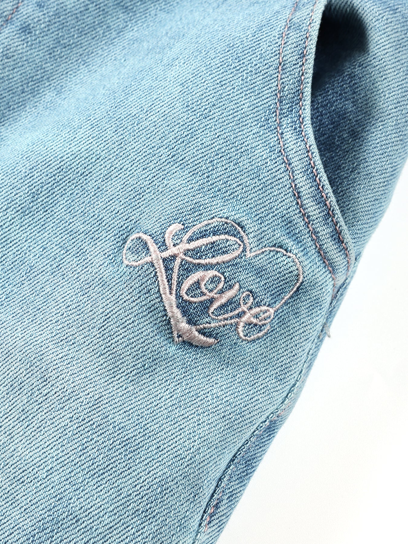 Embroidered High-Waisted Flare Jeans for Girls
