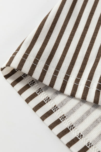 Stripe Elastic Waist Wide Leg Lounge Pants