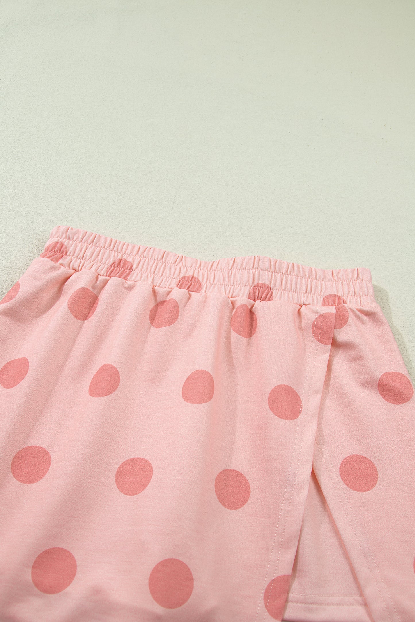 Polka Dot Tank Top Split Skort 2 Piece Lounge Set