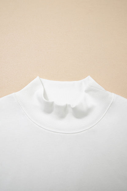 High Neck Cap Sleeve Loose Casual Top