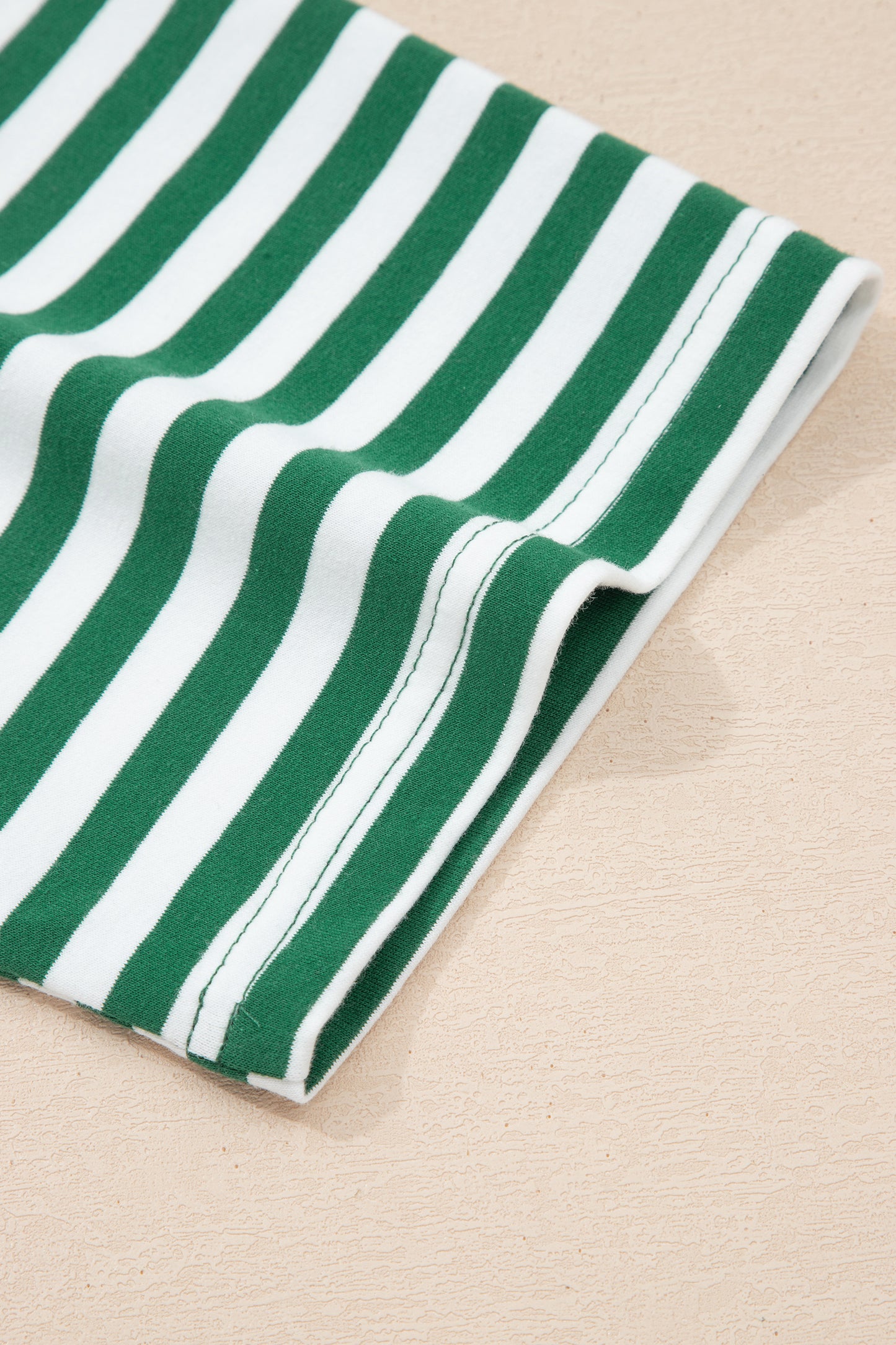 Striped Two Piece Lounge Set Womens Tee and Shorts