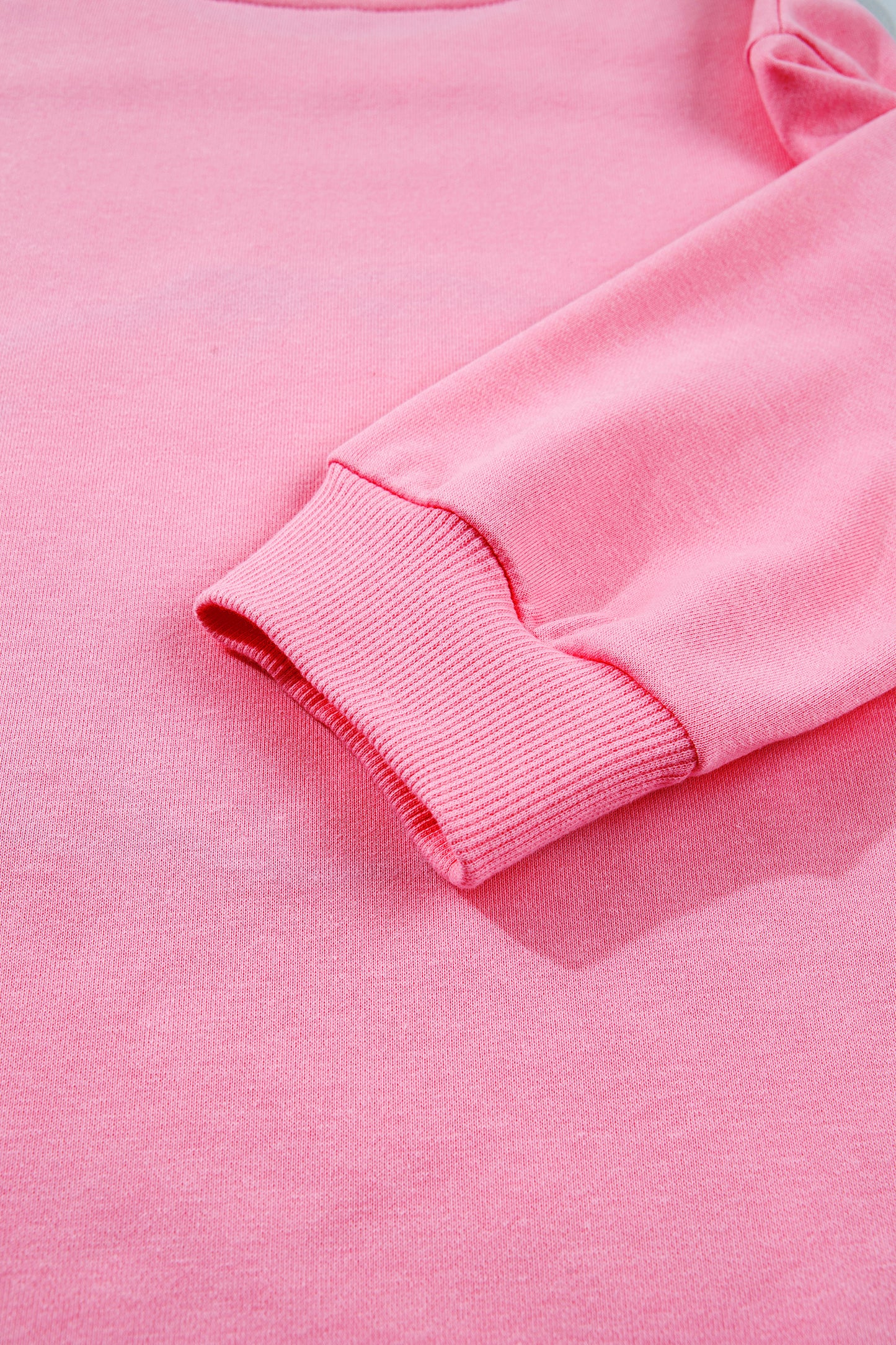 Pink Embroidered Pumpkin Halloween Crewneck Sweatshirt