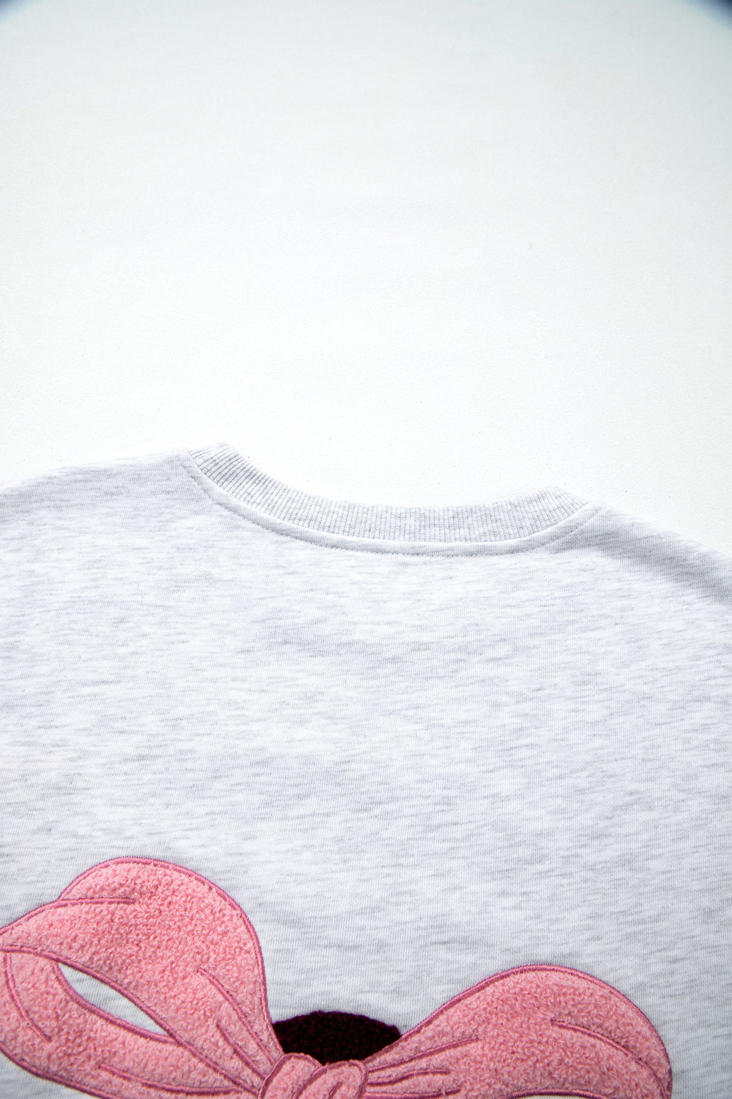 Embroidered Football Bow Back Game Day Sweatshirt
