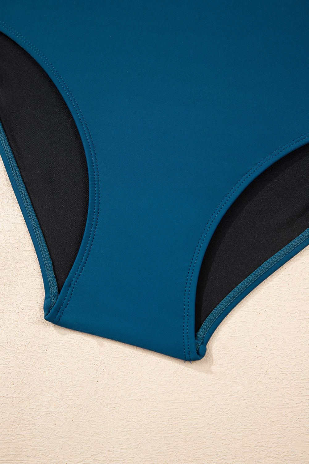 Navy Ricrac Trim Flared Spaghetti Strap Tankini Set