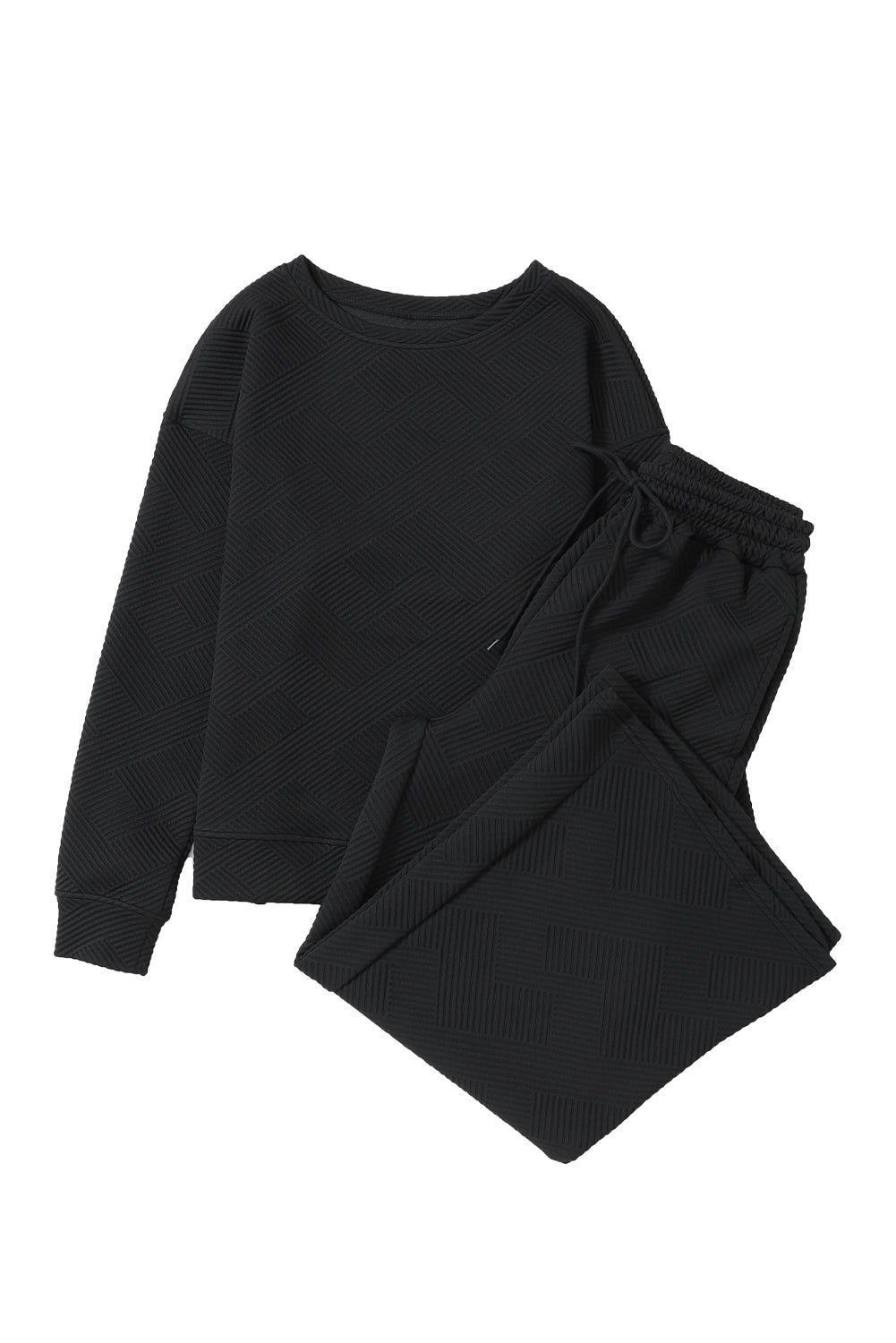Dahlia Ultra Loose Textured 2pcs Slouchy Outfit