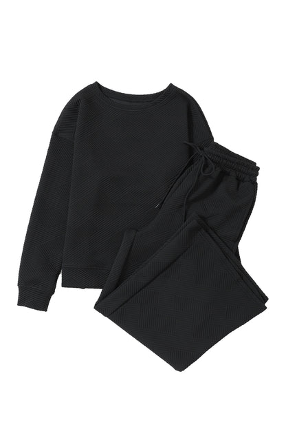 Dahlia Ultra Loose Textured 2pcs Slouchy Outfit