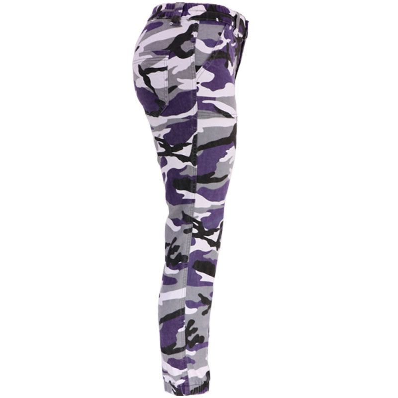 Women's Plus Size Camouflage Workwear Hip Hop Casual Pants Street Loose Harlem Denim Trousers