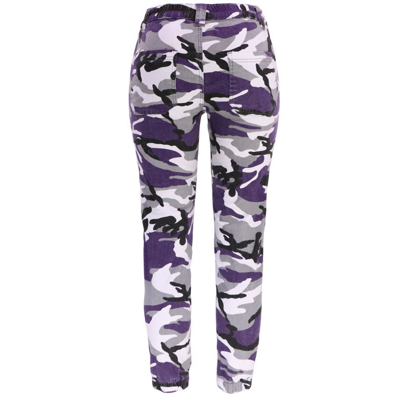 Women's Plus Size Camouflage Workwear Hip Hop Casual Pants Street Loose Harlem Denim Trousers