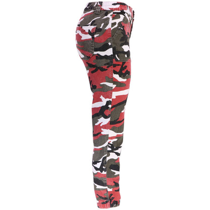 Women's Plus Size Camouflage Workwear Hip Hop Casual Pants Street Loose Harlem Denim Trousers