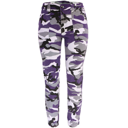 Women's Plus Size Camouflage Workwear Hip Hop Casual Pants Street Loose Harlem Denim Trousers