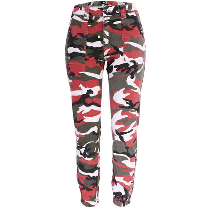 Women's Plus Size Camouflage Workwear Hip Hop Casual Pants Street Loose Harlem Denim Trousers