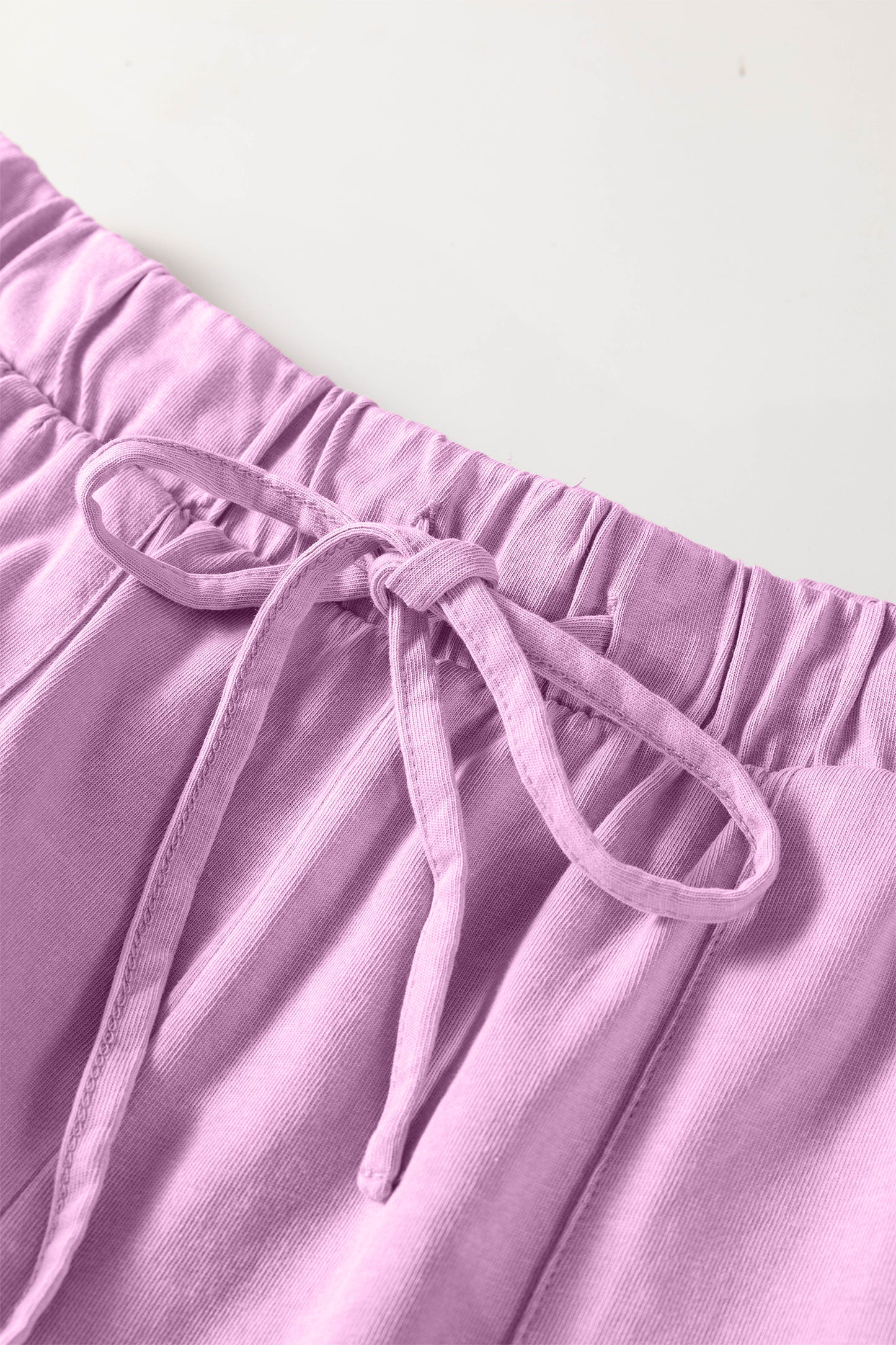 Mineral Wash Cotton Lounge Set Tee and Drawstring Shorts