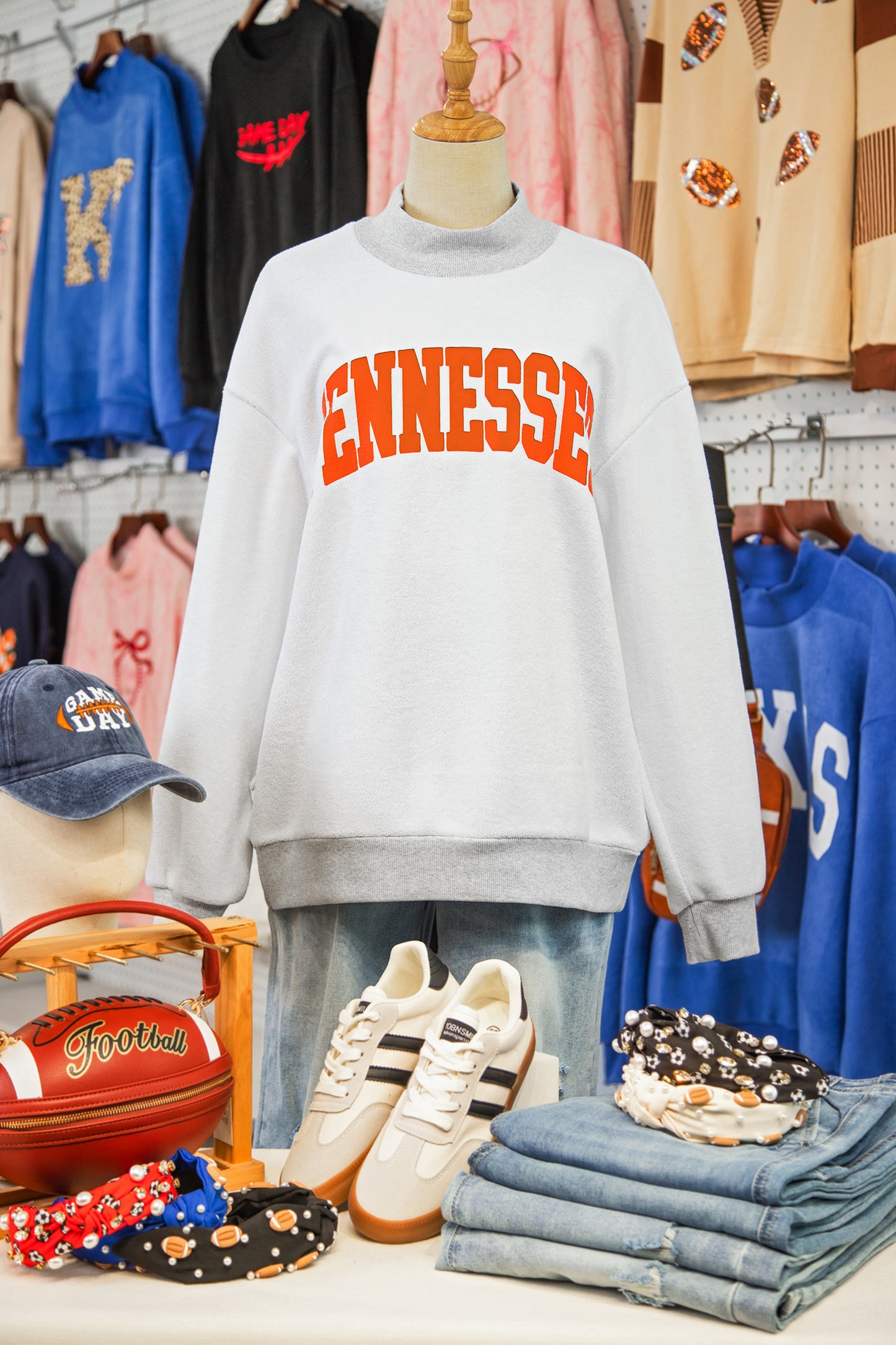 Tennessee TN Reversible Game Day Mock Neck Sweatshirt