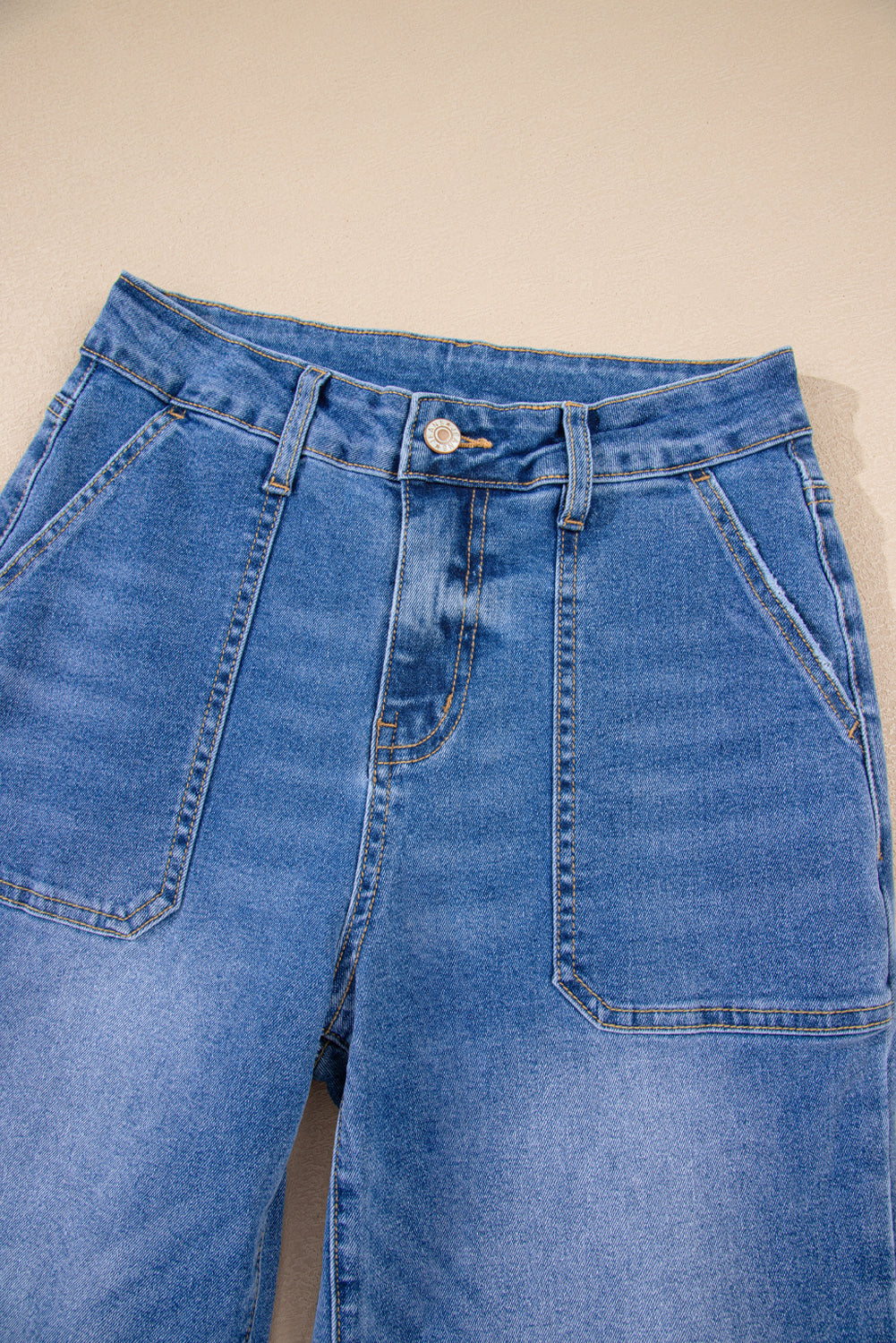 Breen Cropped High Rise Wide Leg Denim Pants