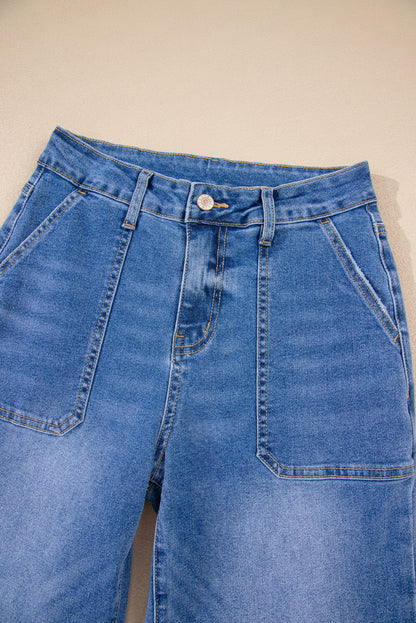 Breen Cropped High Rise Wide Leg Denim Pants
