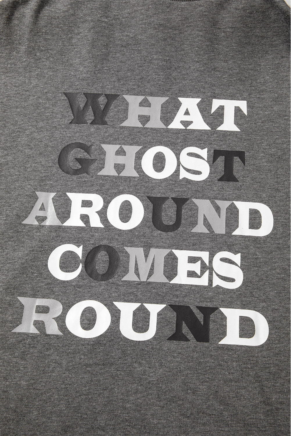 Cute Ghost Graphic Halloween Hoodie Oversized Pullover