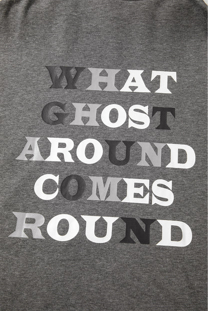 Cute Ghost Graphic Halloween Hoodie Oversized Pullover