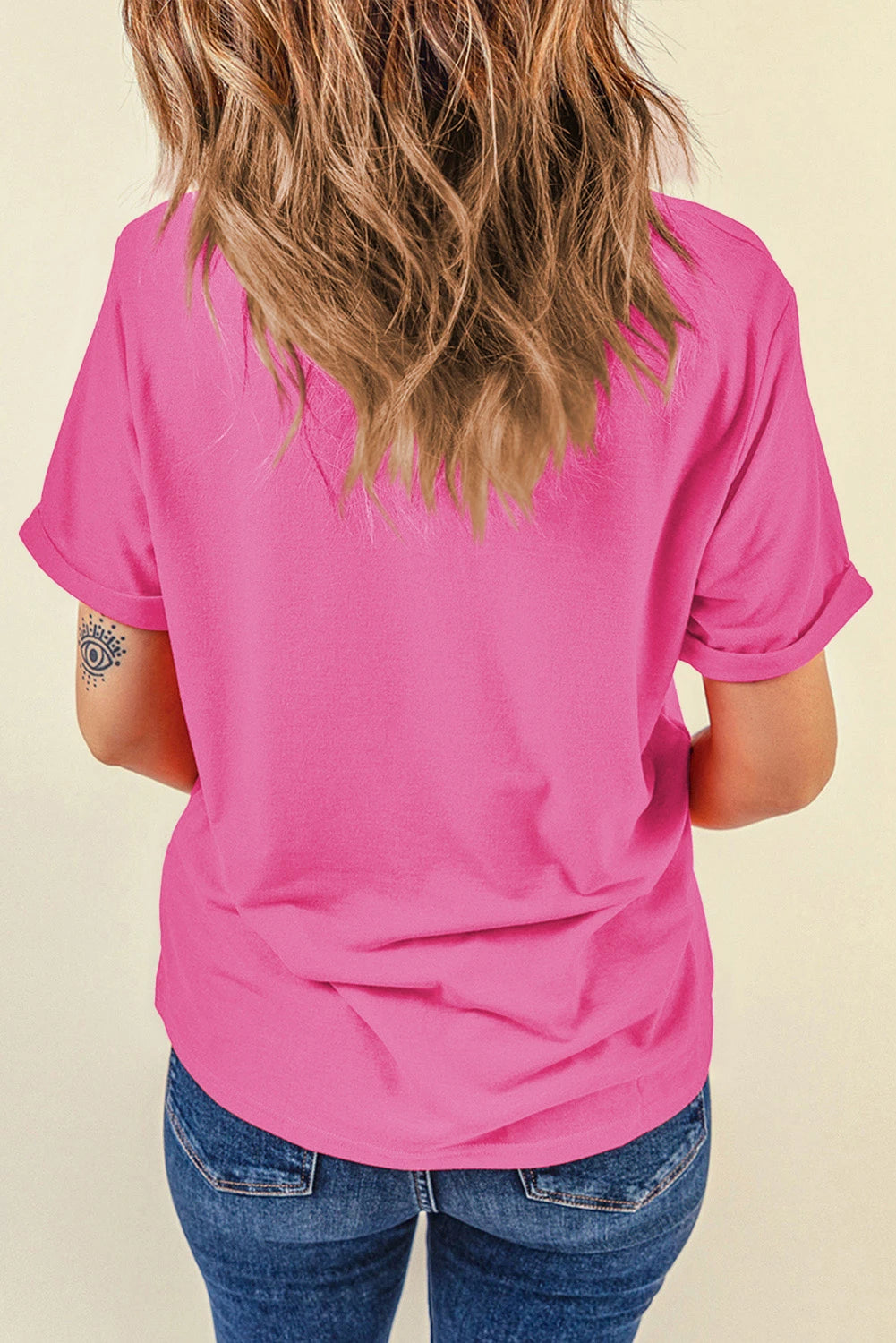 Sachet Pink Santa Claus Deliver Gifts Sequin Graphic Tee