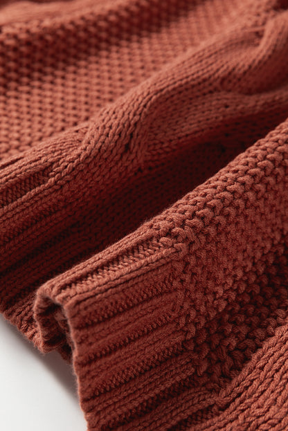 Redwood Chunky Cable Knit Slouchy Oversized Sweater