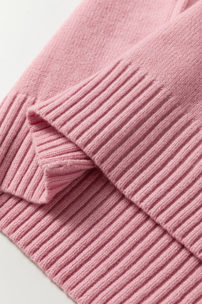 Valentine’s Day Light Pink Plaid Heart Crewneck Sweater