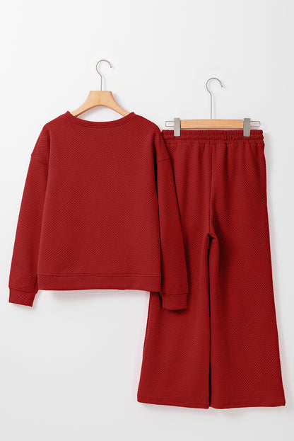 Dahlia Ultra Loose Textured 2pcs Slouchy Outfit