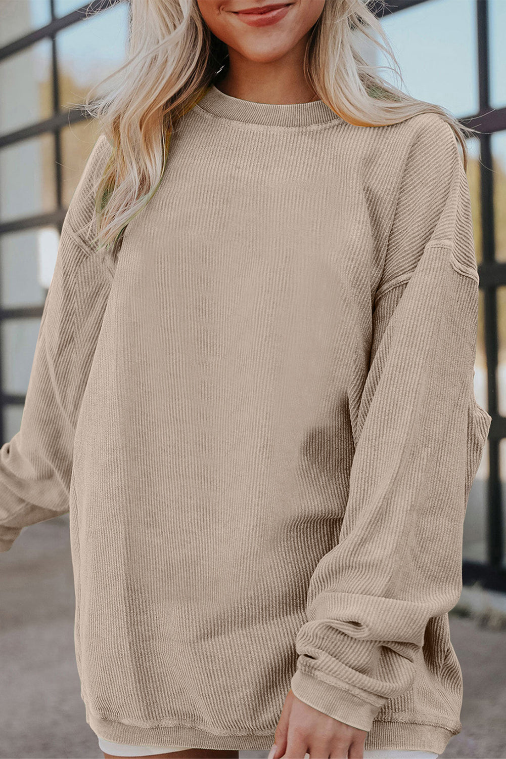 Festival Ribbed Corduroy Oversized Sweatshirt