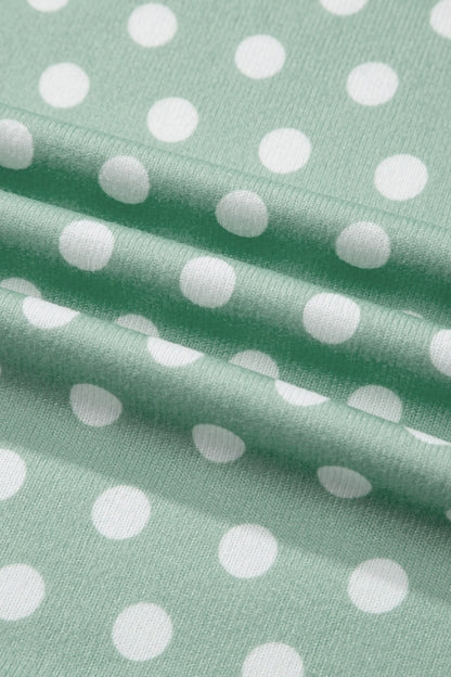 Polka Dot Lounge Short Set Casual Two Piece Outfit