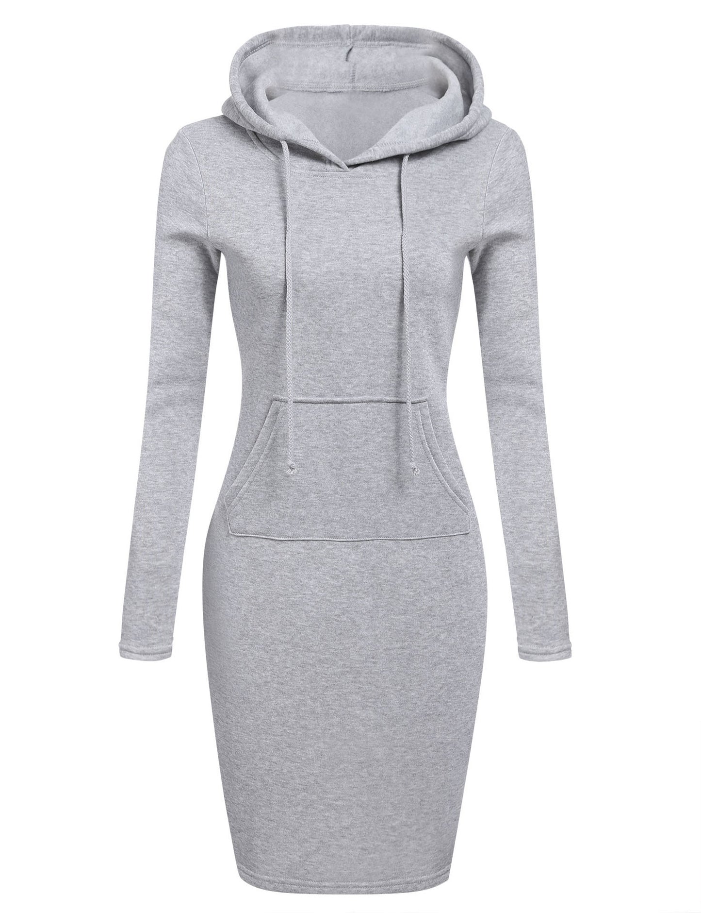 Women's Bodycon Hoodie Dress Long Sleeve Pocket