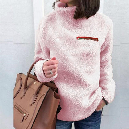 Half Zip Mock Neck Knit Sweater Top Long Sleeve Slim Fit