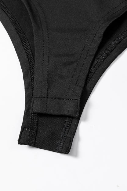 Black Sheer Mesh Sleeveless Bodysuit Boutique Style