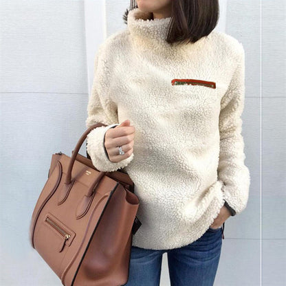 Half Zip Mock Neck Knit Sweater Top Long Sleeve Slim Fit