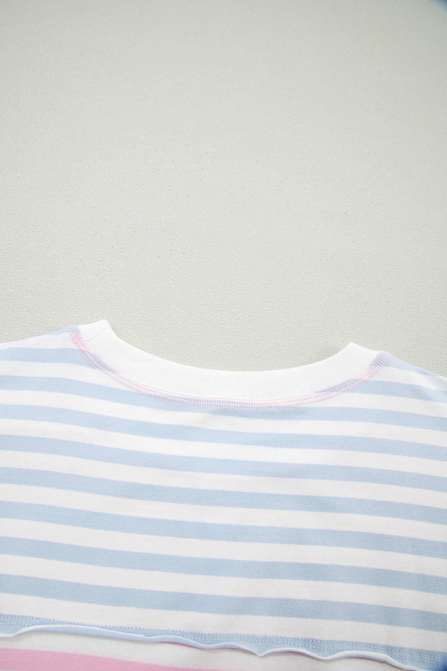 Striped Oversized T Shirt Colorblock Casual Loose Top