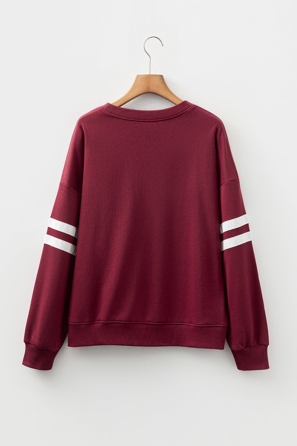 Varsity Stripe Drop Shoulder Oversized Women’s Sweatshirt