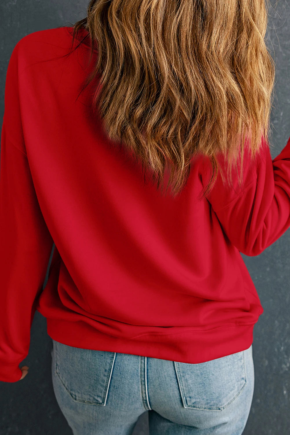 Apricot Valentines Drop Shoulder Plus Size Sweatshirt