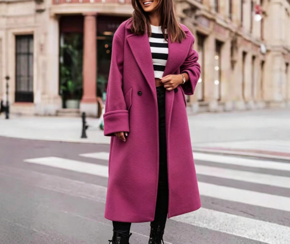 Women's Oversized Double Breasted Long Winter Coat