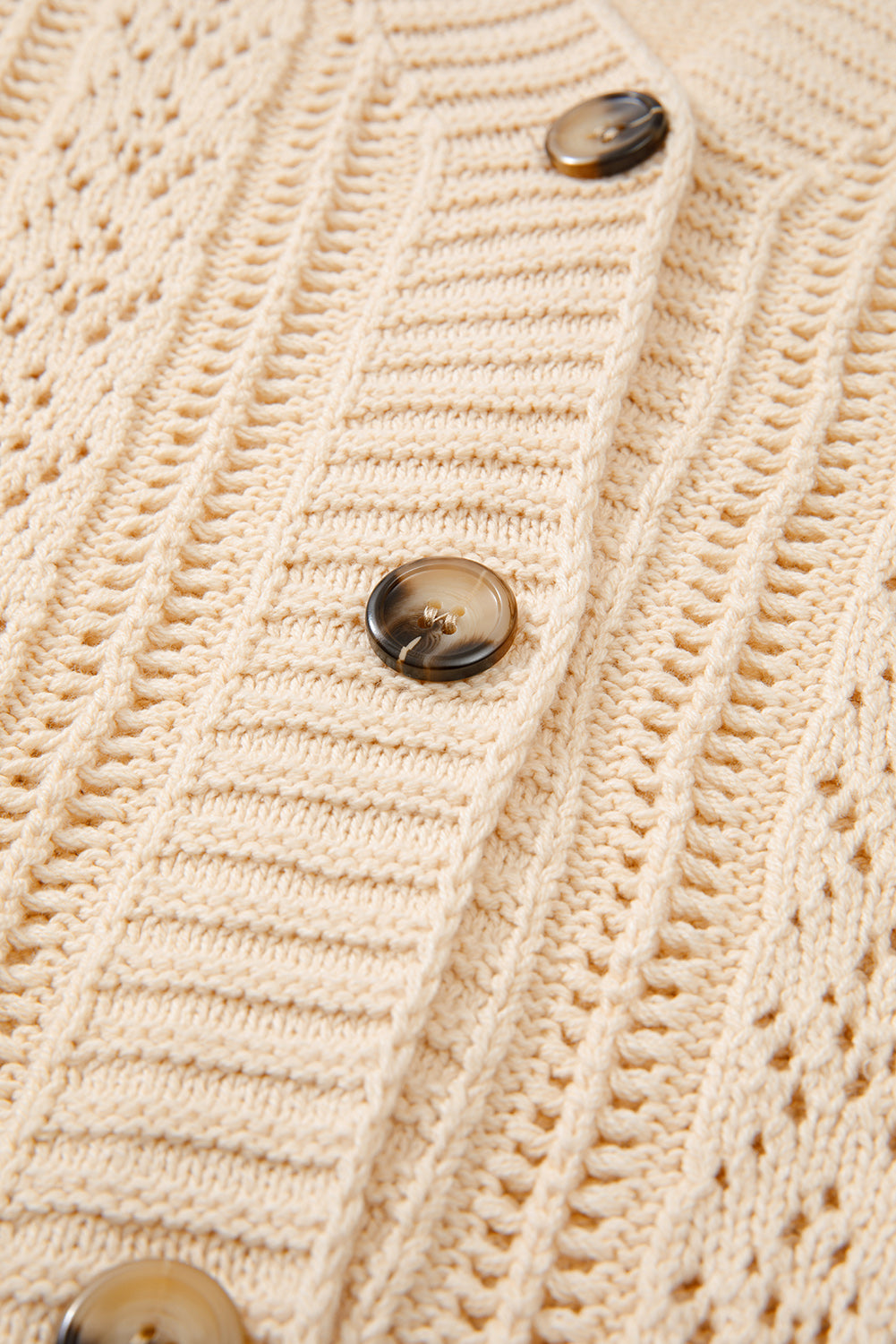Canton Open Knit Drop Shoulder Sweater Cardigan