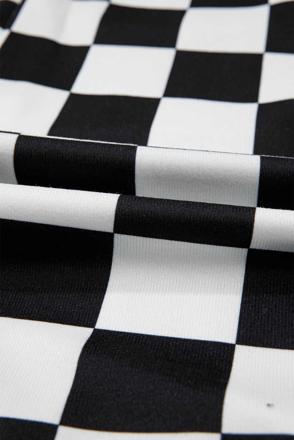 Checkerboard Print Flap Pocket Button Front Shacket
